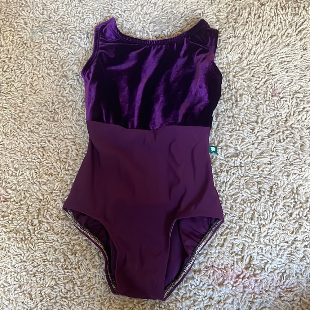 Purple, half velvet , XXS leotard